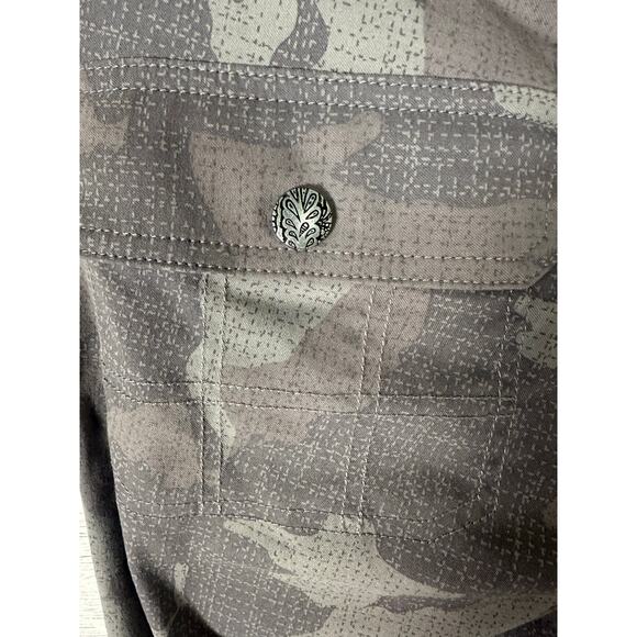 Prana women’s cargo pants gray camouflage roll tab packets outdoor gorpcore - Picture 4 of 16